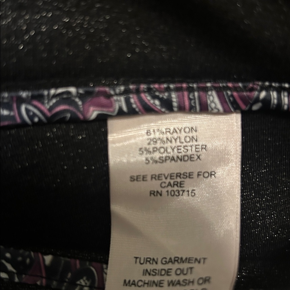 NWT Nanette Lepore Black Silver Shimmer Leggings M Medium - Picture 5 of 6